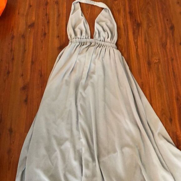Show Me Your MuMu Dresses & Skirts - Show me your MuMu Luna halter dress gray blue size small